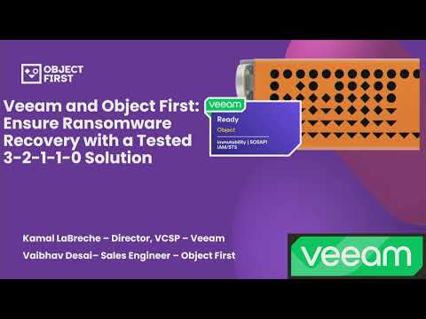 Veeam & Object First: Ensure Ransomware Recovery with a Tested 3-2-1-1-0 Solution