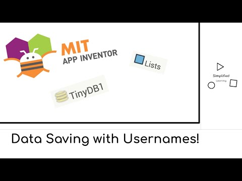 How to make a login in MIT App Inventor! (Save data under  different username profiles!)