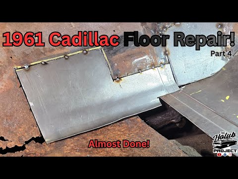 Conquering the most difficult part so far! {61 Cadillac floor restoration}