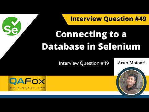 How to connect to a database in Selenium? (Interview Question #49)
