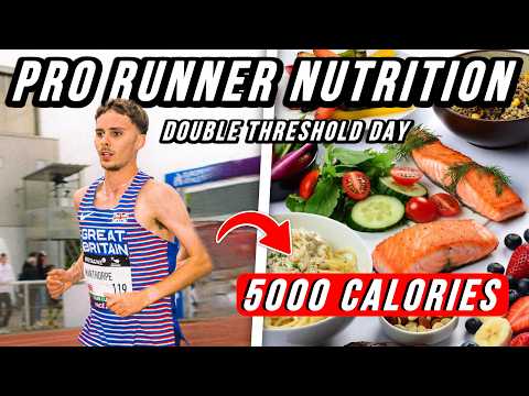 Full Day of Eating as a Pro Runner – 120+ Mile Weeks & Double threshold training! (5000 calories)