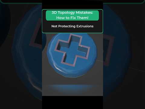 Topology Pro Tip: Protect Your Extrusions with Supporting Face Loops! #blender #3dmodeling #gamedev