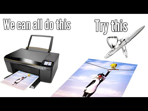 Airbrushing for beginners  sylvester and tweety