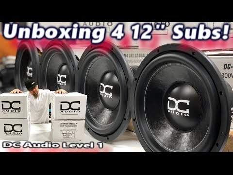 Extreme Car Audio Fail & FIX - 4 12" DC Audio Level 1 Subwoofers Arrive - Unboxing (Update Video 3)