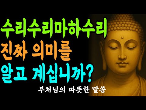 "수리수리마하수리" 진짜 뜻을 아시나요? | 천수경의 숨겨진 비밀 | 부처님 말씀 | 불교 법문 |