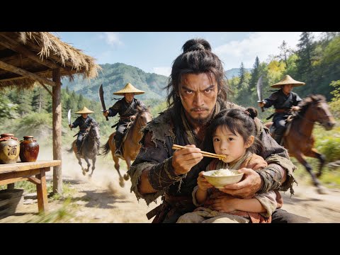 Farmer carrying baby is supreme master, single-handedly defeats five villains.