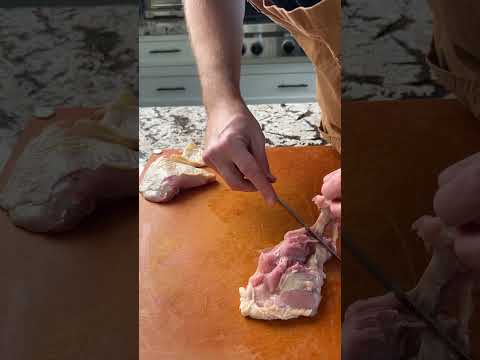 How to Debone Chicken Thighs Like a Chef ππͺ #knifeskills #chicken #foodtips #butchery