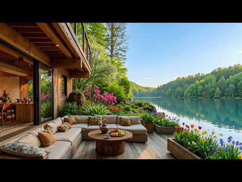 Smooth March Jazz in the Lakeside | Gentle Jazz & Peaceful Nature To Calm Your Mind