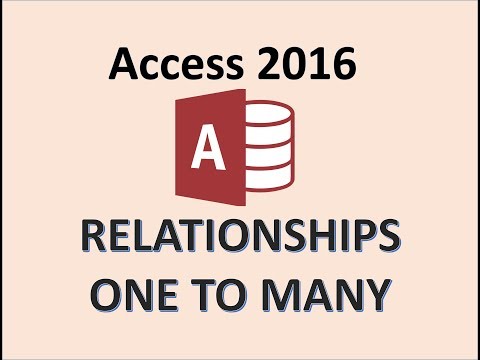 Access 2016 - Relationships - How To Create One To Many Relationship in Database Between Two Tables
