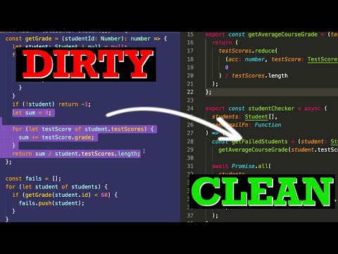 Turn Bad Code into Good Code (Javascript, TypeScript, Node, Jest, unit Testing)