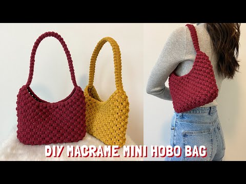 DIY Macrame Mini Hobo Bag Tutorial