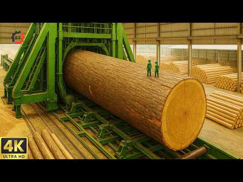 Inside the Modern Sawmill Factory // How Lumber Is Made for Luxury Furniture From Raw Logs