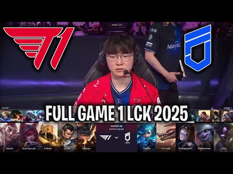 FAKER IS BACK WITH AZIR! - T1 vs DNF GAME 1 LCK SPRING 2025 W5D3 | T1 vs DN FREECS G1 LCK 2025