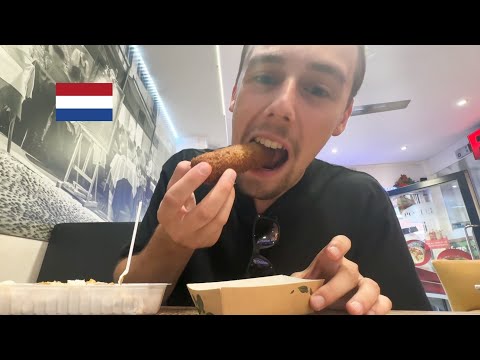 American's First Time in Utrecht! (Kroket, Frikandel, Broodje, & Dutch Beer!)