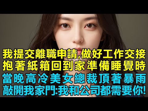 我提交離職申請後，做好工作交接抱著紙箱回到家準備睡覺時，當晚高冷美女總裁頂著暴雨敲開我家門：我和公司都需要你！