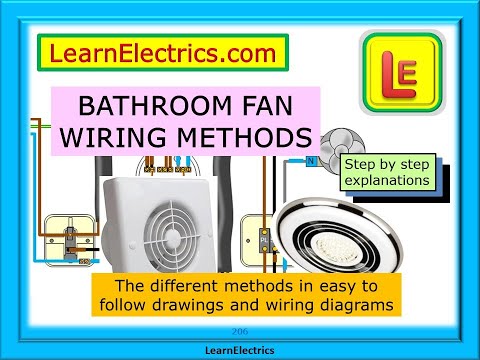 BATHROOM FAN WIRING METHODS – 2 PLATE AND 3 PLATE METHODS – OVER-RUN TIMER – EASY TO FOLLOW DRAWINGS