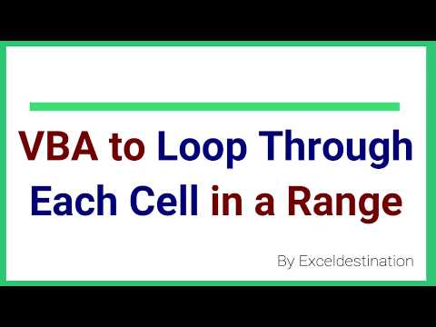 Excel VBA to Loop Through Cells in a Range - Excel VBA Macro Example