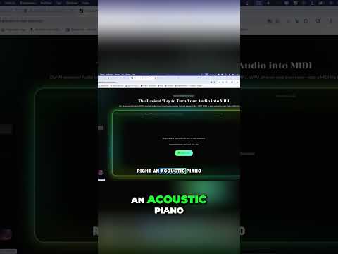 Turn Piano Music to MIDI Instantly: Audio to MIDI Magic! #shorts