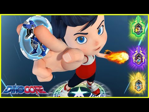 Biệt đội siêu nhân nhí Dinocore| Tấm thẻ khủng long | Dinosaur Transformer Robot Toys