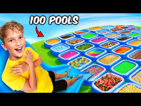 100 MYSTERIOUS SWIMMING POOLS WITH ONLY 1 WINNER!!