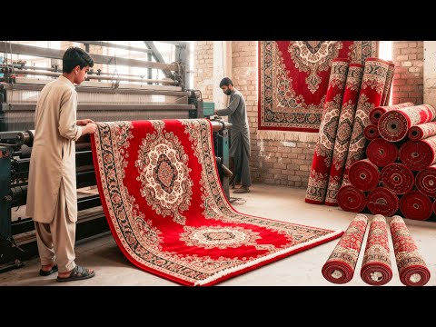 Inside The Factory: ‏The Making Process of Red Carpets by Master Hands|How to make Prayer Mats