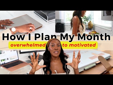 My SIMPLE (super productive) step-by-step MONTHLY PLANNING ROUTINE ✨ - Plan the month with me