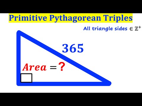 Can you find area of the Blue Triangle? | (Primitive Pythagorean Triples) | #math #maths | #geometry
