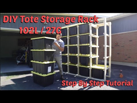 DIY Tote Storage Rack Build for 102L / 27G totes