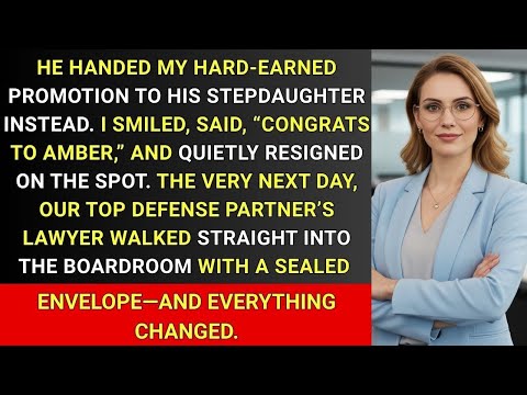 My Boss Handed My Promotion to His Stepdaughter. I Quit. The Boardroom Didn't See What Came Next