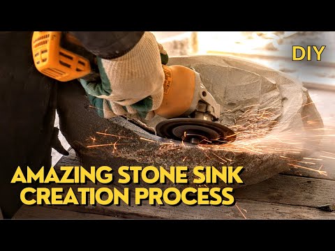 Never Guess How I Carved a Sink from Natural Stone by Hand in One Day: An Amazing Process! (DIY)
