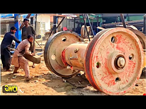 Jaw Crusher Hammer Crush plant machine Shaft 2500 kg Replacement process