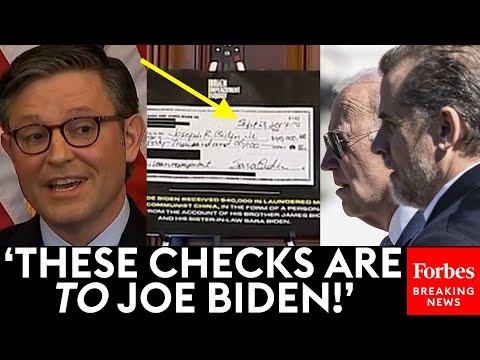 BREAKING: Speaker Johnson, Reps Claim 'Evidence' Biden Benefited From 'Corrupt Influence Peddling'