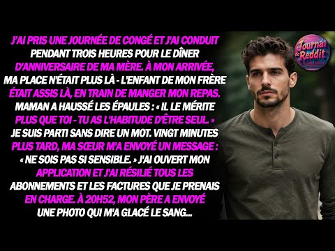 J'ai pris un jour de congé et j'ai conduit trois heures pour le dîner d'anniversaire de ma mère...