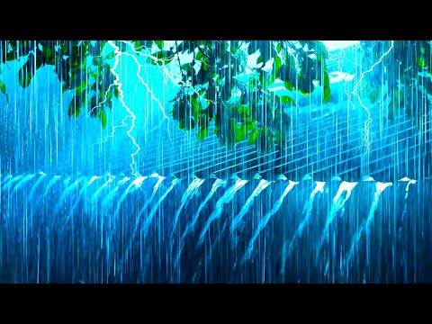 Fall Asleep Immediately in an Old Cabin with Very Heavy Rain & Rolling Thunder on a Metal Roof