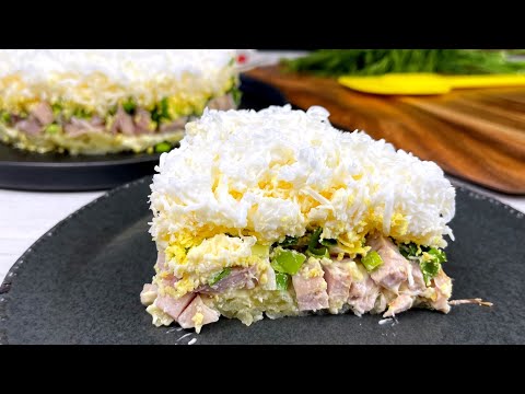 САЛАТ,который ешь и не можешь остановиться! Объедение! САЛАТ "Облако",один из самых вкусных салатов!