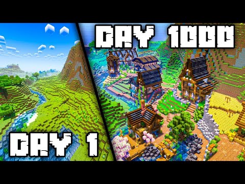 تحدي اعيش 10000 يوم في ماين كرافت هارد كور🔥(اقوى بدايه)