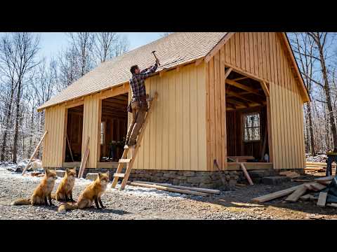 Man Races to Build Rustic Off-Grid Workshop Before Winter | Start to Finish by @Shabinlife.