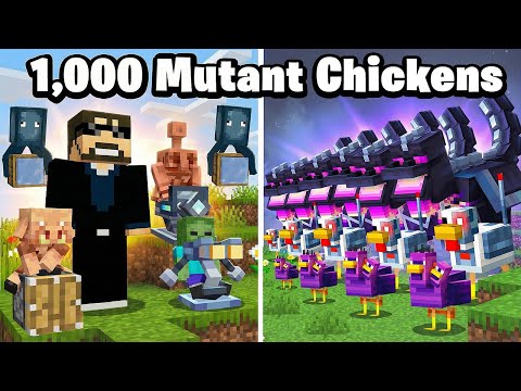 Fighting 1,000 Mutant Chickens in Minecraft