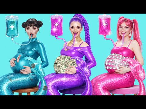KPop Demon Hunters IRL: Rescues Pregnant Mermaid Rumi! Poor vs Rich vs Giga Rich Huntrix in Hospital