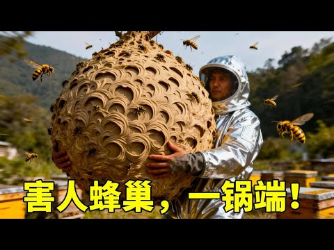 破纪录了！端掉30斤“蜂王祖宗”，蜂农激动哭！72小时蹲守直捣超级蜂窝！