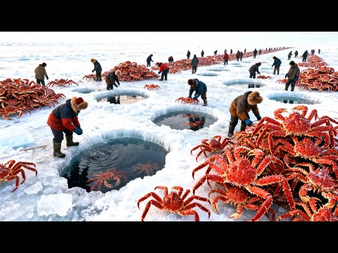 You've never seen a crab catch like this — King crab in icy seas and more species
