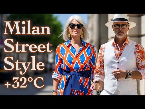 🔥 Milan Street Fashion at +32°C/90°F. How to Dress Elegant in the Heat. Chic Summer Looks from Italy