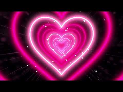 Heart Tunnel-Pink Heart Background Video Loop - 10 Hours