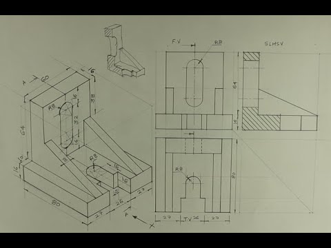 Sectional orthographic - Engineering drawing - Technical drawing