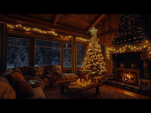 Cozy Winter Cabin ❄️ Crackling Fire & Soft Snowstorm Sounds for Deep, Peaceful Sleep🔥😴