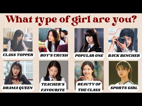 Which Type of Girl Are You at School?🔥☠️👀 | Personality Quiz #kdrama #school #korean @quizgalaxtopia