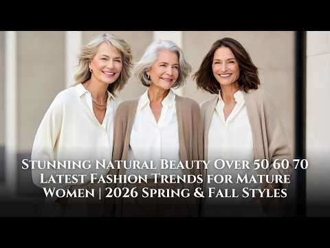Stunning Natural Beauty Over 50 60 70 | Latest Fashion Trends for Mature Women | 2026 Spring & Fall