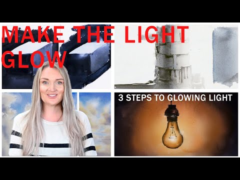 3 STEPS TO MAKE THE LIGHT GLOW IN WATERCOLOR PAINTING