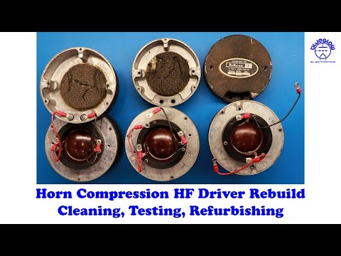 Horn Compression HF Driver Rebuild - Cleaning, Testing, Refurbishing - JBL, Altec, etc.