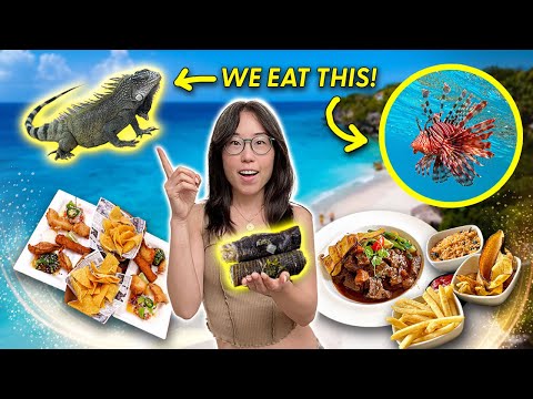 CARIBBEAN FOOD TOUR 🌴 Iguana Soup, Lionfish Tempura & More in Curaçao!